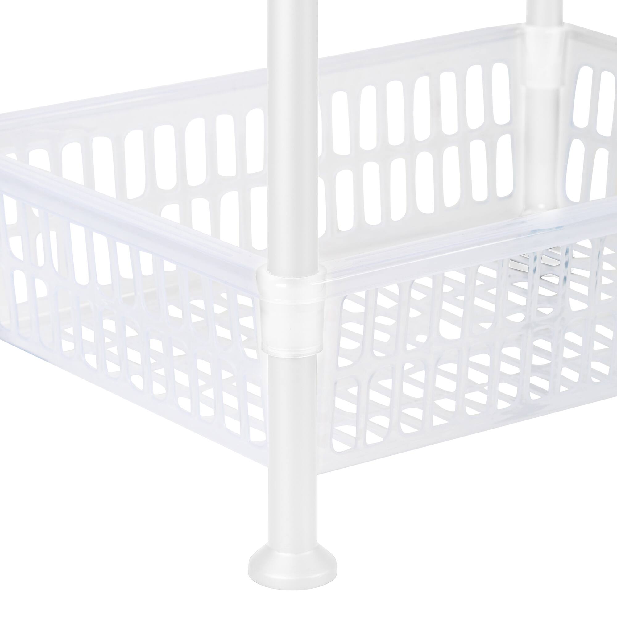 Kitchen Details White 4-Tier Slim Shelf